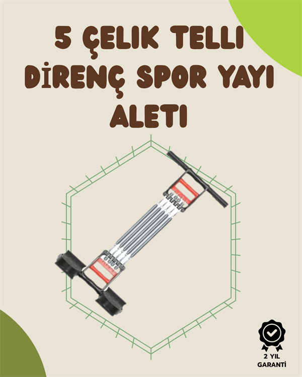 Ergonomik Tutma Yerli, Pedallı ve Ayarlanabilir Elastik Yaylı Spor Ekipmanı - Image 1