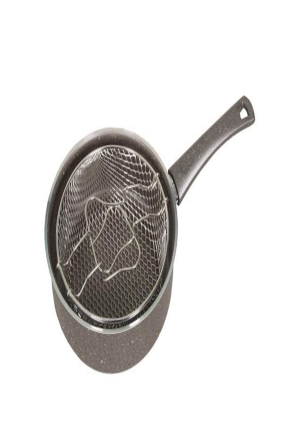 Mehtap 22cm Cips Tencere Gri - Image 1