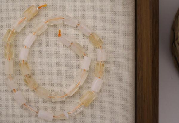 SİLİNDİR KÖŞELİ KESİM SİTRİN 8X11 MM DOĞAL TAŞ DİZİ- YÜKSEK KALİTELİ DOĞAL TAŞ - Image 1