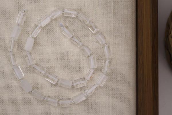 SİLİNDİR KÖŞELİ KESİM KRİSTAL KUVARS 8X11 MM DOĞAL TAŞ DİZİ- YÜKSEK KALİTELİ DOĞAL TAŞ - Image 1