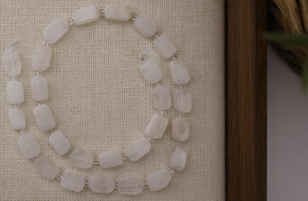 DİKDÖRTGEN KESİM AY TAŞI 8X12 MM DOĞAL TAŞ DİZİ- YÜKSEK KALİTELİ DOĞAL TAŞ - Image 1