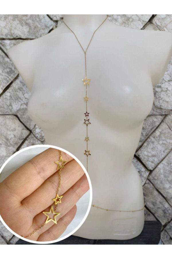 Ares Collection Paslanmaz Çelik Yıldızlı Vücut Zinciri - Image 1