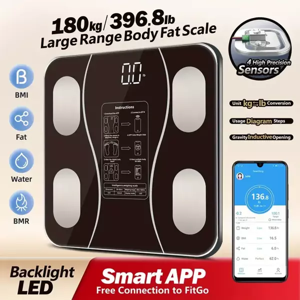 Siyah Akıllı Dijital Baskül FS-550 (5250) - Image 1