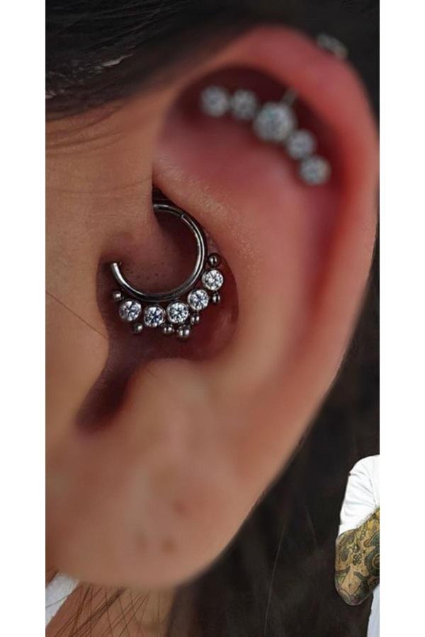 Ares Collection Cerrahi Çelik Septum Daith Kıkırdak Piercing - Image 1