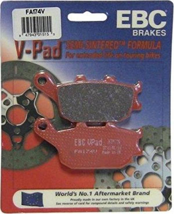 Yamaha Fz6 Fazer S2 Abs Arka Fren Balatası Ebc Fa174V Yarı Sinter - Image 1