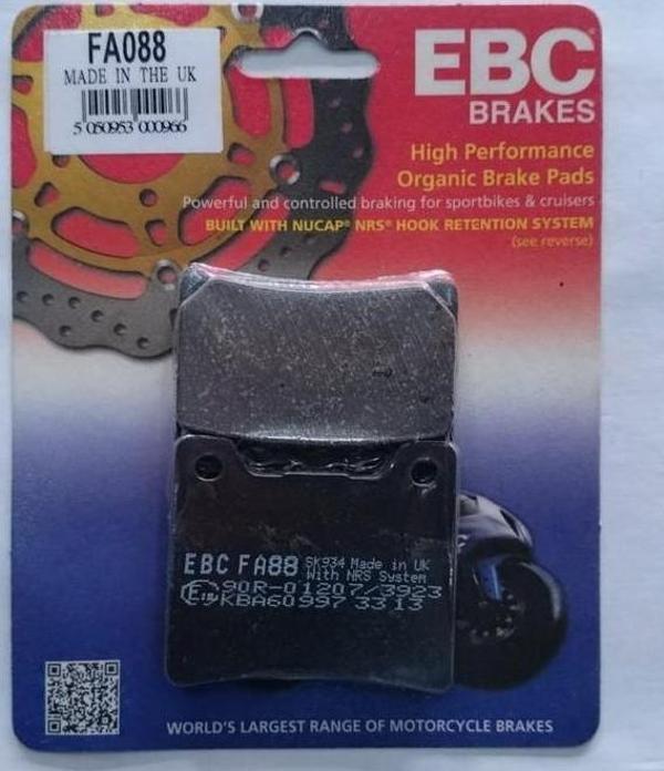Yamaha Fzr 1000 Arka Fren Balatası Ebc Fa088 Balata - Image 1
