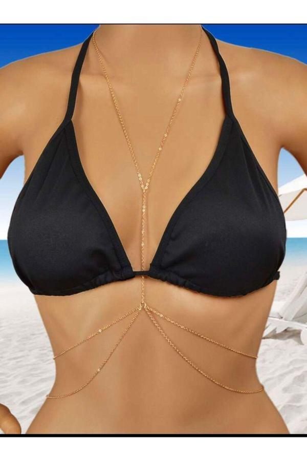 Ares Collection Kararmaz Kolyeli Bel Zincirli Vucut Aksesuarı - Image 1