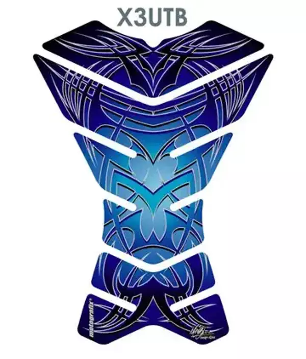 Motografix Ultra Tribal Blue X3 Tankpad - Image 1