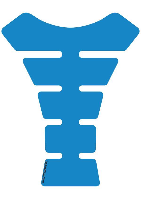 Motografix Plain Spine Blue Metallic Tankpad - Image 1