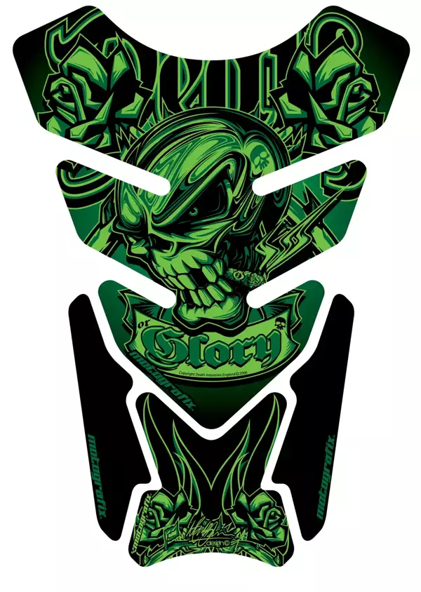 Motografix Death or Glory Tankpad Green - Image 1