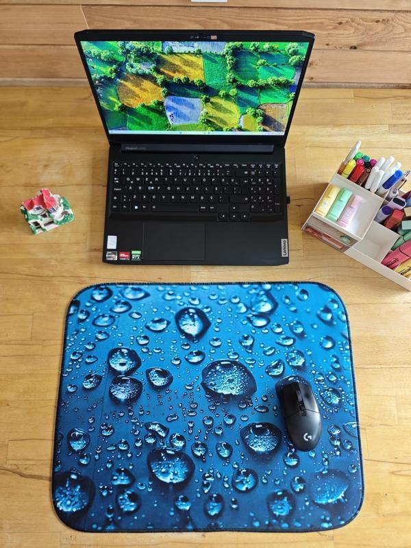 SGE TEKNOLOJİ 55X45 CM SU DAMLASI KAYDIRMAZ TABAN SPEED YÜZEY OYUNCU MOUSE PAD GAMİNG PAD - Image 1