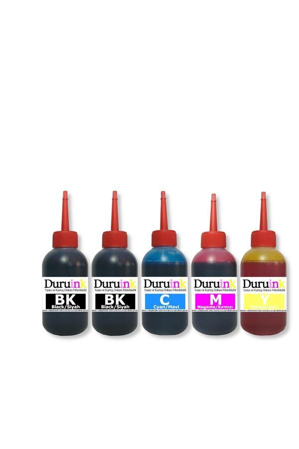 Duruink Canon Ip1800 Ip1900 Ip2500 Kartuş Dolum Seti (Pg 37 Cl 38) 5 Li Set 5X100Ml Mürekkep - Image 1