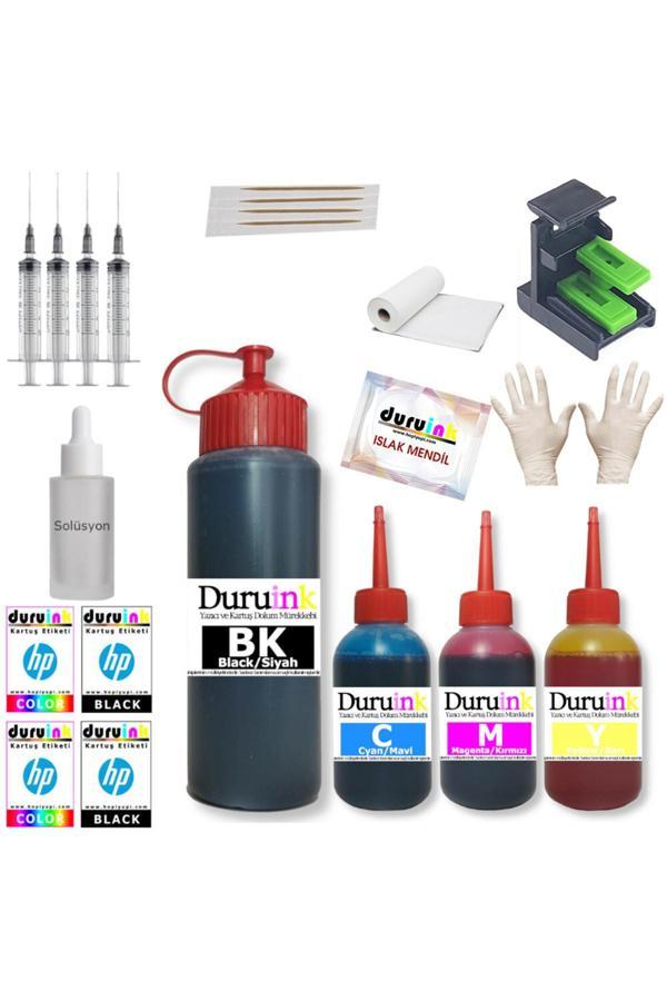Duruink Canon Ip1800 Ip1900 Ip2500 (Pg 37 Cl 38) Kartuş Dolum Seti 500Ml Siyah+3X100Ml Uyumlu Mürekkep - Image 1