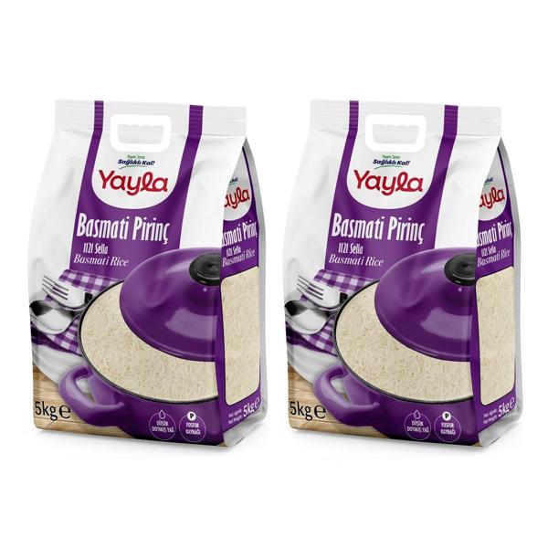 Yayla Bakliyat Basmati Pirinç 1121 Sella 5 kg x 2 Adet - Image 1