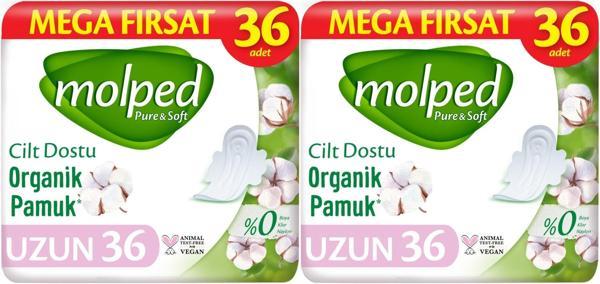 Molped Pure&Soft Hijyenik Ped Uzun 72 (2PK*36) Adet Mega Pk - Image 1