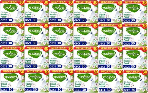 Molped Pure&Soft Hijyenik Ped Gece 720 (24PK*30) Adet Mega Pk - Image 1