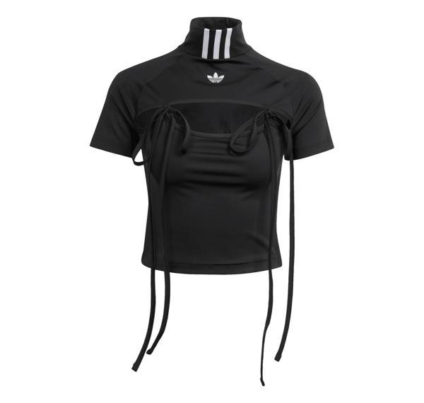 JX2537-K adidas Rıbbon Crop Top Kadın T-Shirt Siyah - Image 1