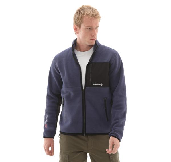 B0A6NH14511-R Timberland Sherburne Polartec 200 Mıx Medıa Full Zı Erkek Ceket Lacivert - Image 1