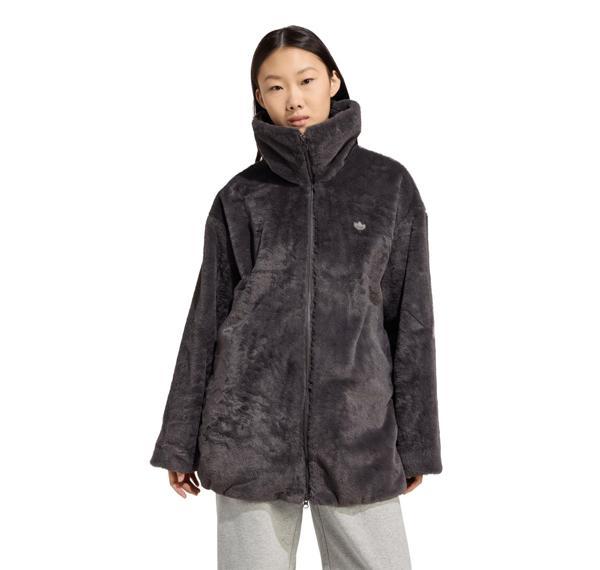 JW7287-K adidas Fur Jacket Kadın Ceket Siyah - Image 1