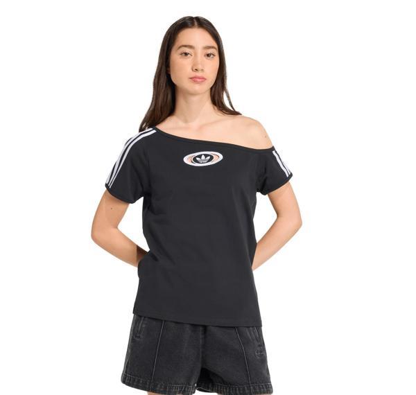 KC8796-K adidas Offshoulder Tee Kadın T-Shirt Siyah - Image 1