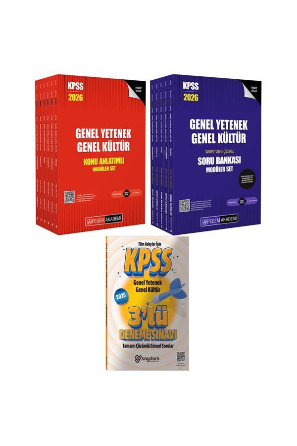 2026 KPSS GYGK Lisans Konu Anlatımlı 6 Kitap-Tamamı Çözümlü Soru Bankası 5 Kitap-3 Deneme Hediye - Pegem Akademi Yayıncılık - Image 1