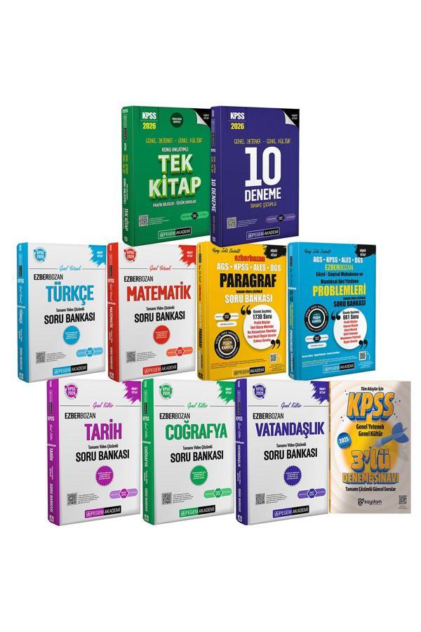 2026 KPSS GYGK Konu Anlatımı-Tüm Dersler Çözümlü Soru Bankası-10 Deneme-Akıl Yürütme-Paragraf - Pegem Akademi Yayıncılık - Image 1