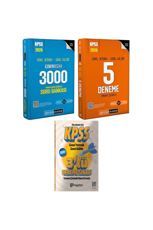 2026 KPSS GYGK Ezberbozan 3000 Video Çözümlü Soru Bankası-Çözümlü 5 Deneme-3 Deneme Hediye - Pegem Akademi Yayıncılık - Image 1