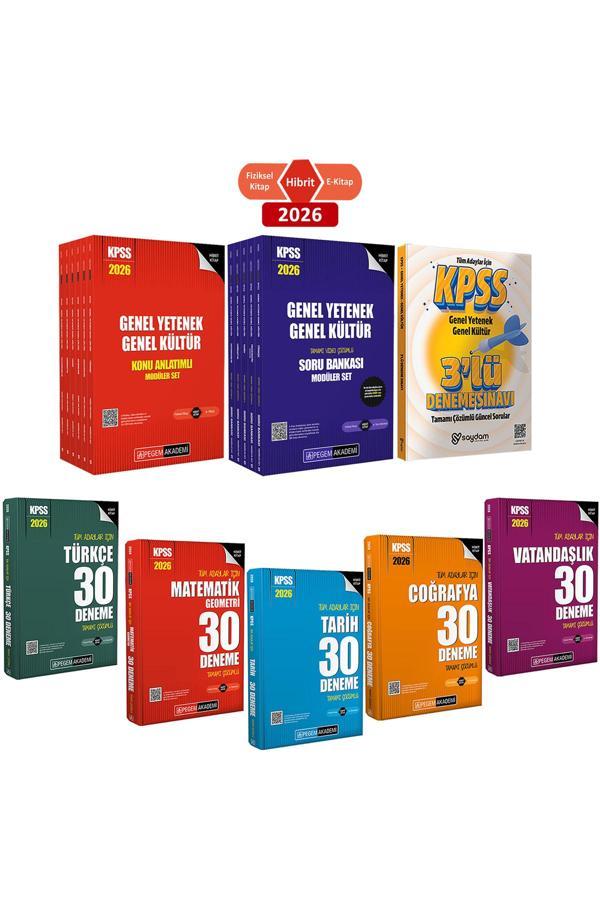 2026 KPSS Konu Anlatımı 6 Kitap-Soru Bankası 5 Kitap-Çözümlü 30 Deneme(Hibrit:Fiziksel Kitap+eKitap) - Pegem Akademi Yayıncılık - Image 1