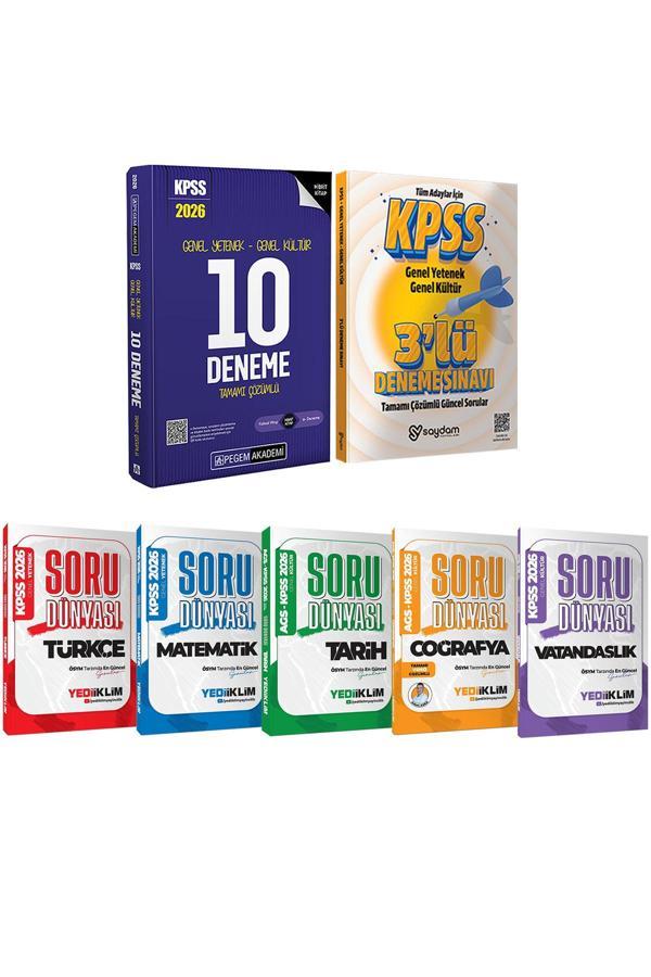 2026 KPSS GYGK Lisans Karma Set:Tüm Dersler Soru Bankası-Çözümlü 10 Deneme-Çözümlü 3 Deneme Hediye - Pegem Akademi Yayıncılık - Image 1