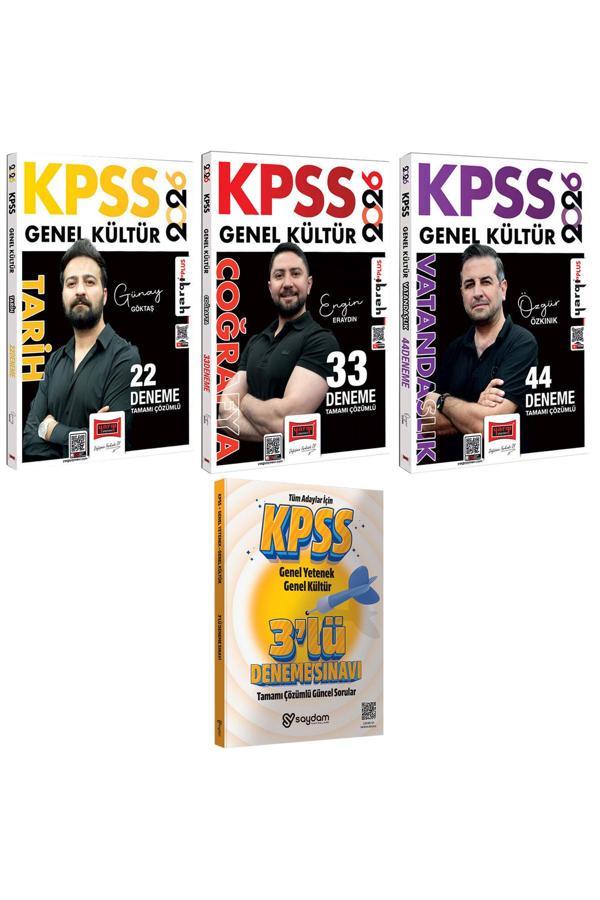 2026 KPSS Tarih-Coğrafya-Vatandaşlık Tamamı Çözümlü 22+33+44 Deneme-Çözümlü 3 Deneme Hediye - Yargı Yayınları - Image 1
