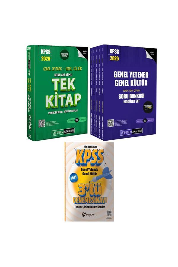 2026 KPSS GYGK Konu Anlatımlı Tek Kitap-Tamamı Çözümlü Soru Bankası 5 Kitap-3 Deneme Hediye - Pegem Akademi Yayıncılık - Image 1