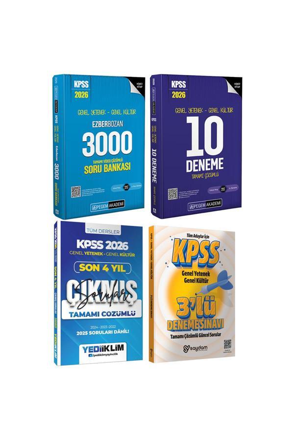 2026 KPSS GYGK Ezberbozan 3000 Tamamı Video Çözümlü Soru Bankası-10 Deneme-Son 4 Yıl Çıkmış Sorular - Pegem Akademi Yayıncılık - Image 1
