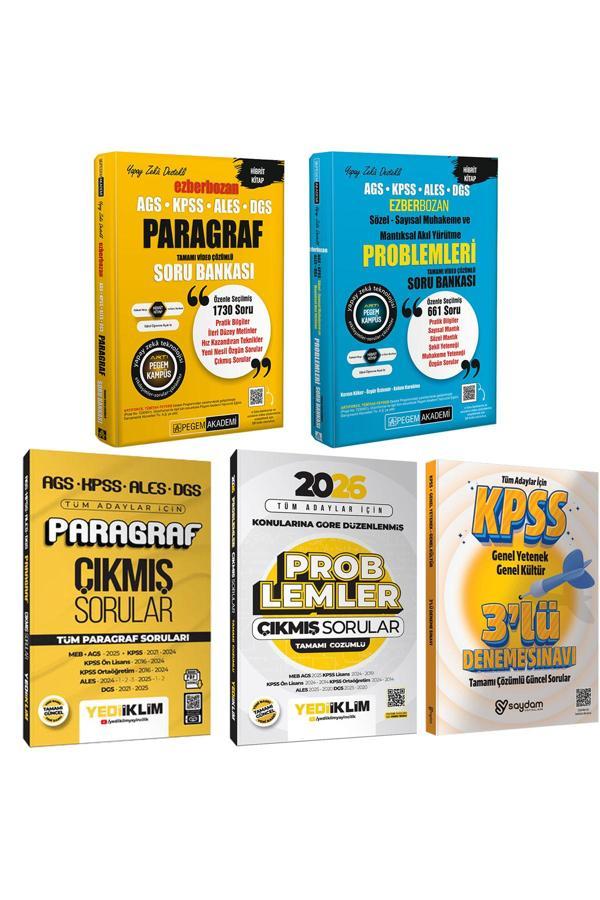 2026 KPSS ALES DGS Mantıksal Akıl Yürütme-Paragraf Soru Bankası-Problemler Paragraf Çıkmış Sorular - Pegem Akademi Yayıncılık - Image 1