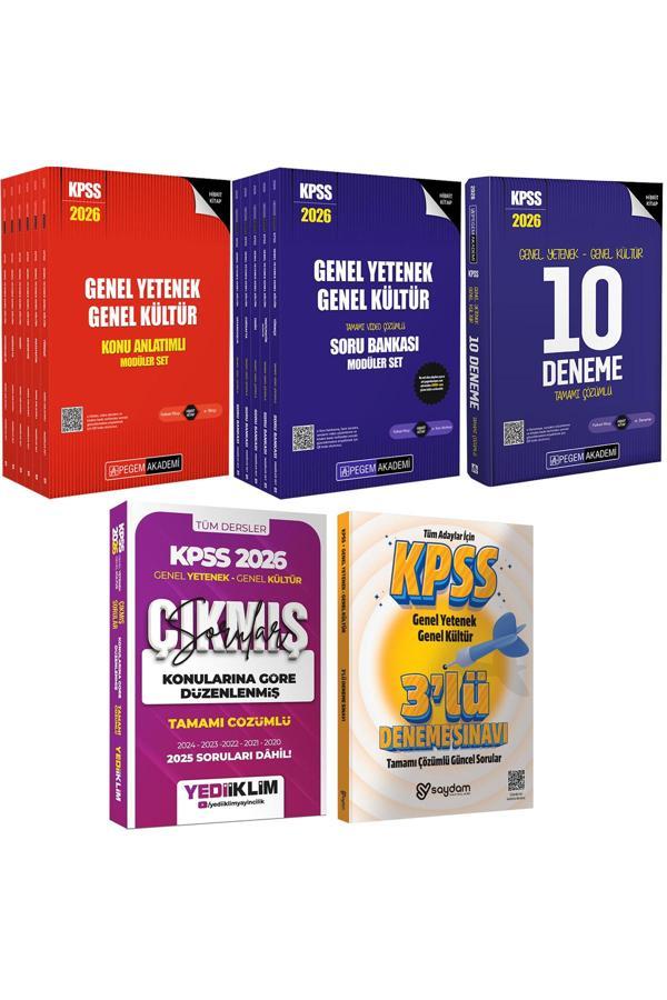2026 KPSS Lisans Konu Anlatımlı 6Kitap-Soru Bankası 5Kitap-Çözümlü 10 Deneme-Çözümlü Çıkmış Sorular - Pegem Akademi Yayıncılık - Image 1