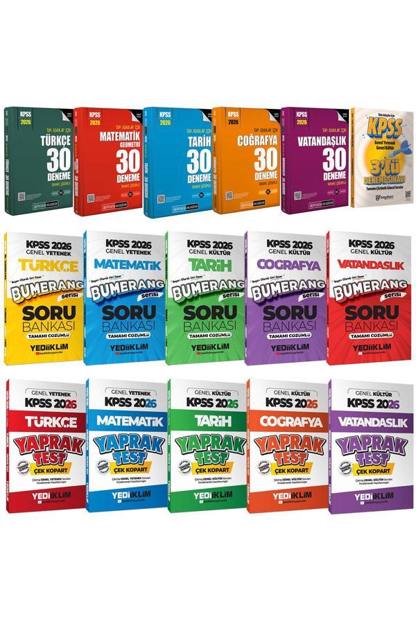 2026 KPSS Lisans Karma Set(Tüm Dersler 30 Deneme-Çek Kopart Yaprak Test-Çözümlü Soru Bankası) - Pegem Akademi Yayıncılık - Image 1
