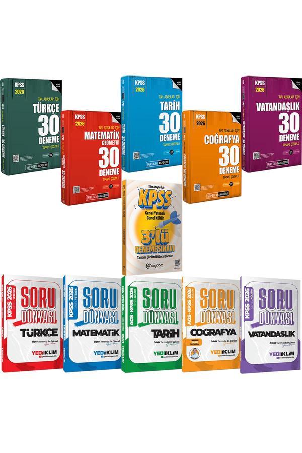 2026 KPSS GYGK Lisans Karma Set:Tüm Dersler Soru Bankası-Çözümlü 30 Deneme-Çözümlü 3 Deneme Hediye - Pegem Akademi Yayıncılık - Image 1