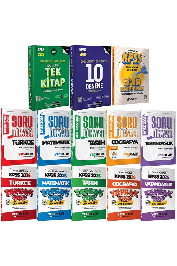 2026 KPSS GYGK Lisans Karma Set:Konu Anlatımı-Soru Bankası-Çözümlü 10 Deneme-Çek Kopart Yaprak Test - Pegem Akademi Yayıncılık - Image 1