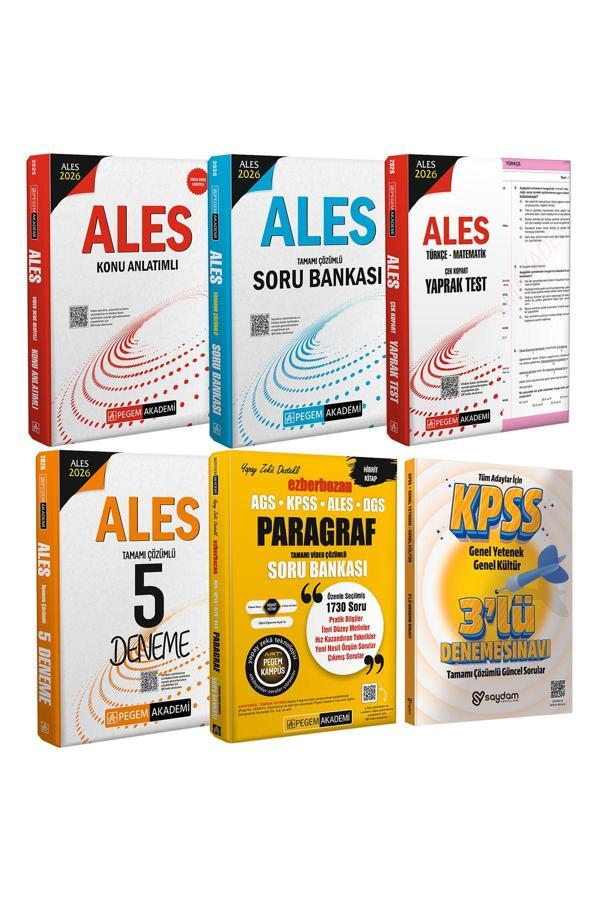 2026 ALES Konu Anlatımı(Video Ders Hediyeli)-Soru Bankası-Çek Kopart Yaprak Test-5 Deneme-Paragraf - Pegem Akademi Yayıncılık - Image 1