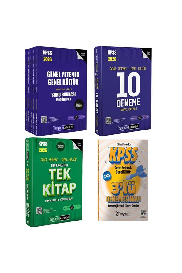 2026 KPSS GYGK Konu Anlatımlı Tek Kitap-Tamamı Çözümlü Soru Bankası 5 Kitap-10 Deneme-3Deneme Hediye - Pegem Akademi Yayıncılık - Image 1