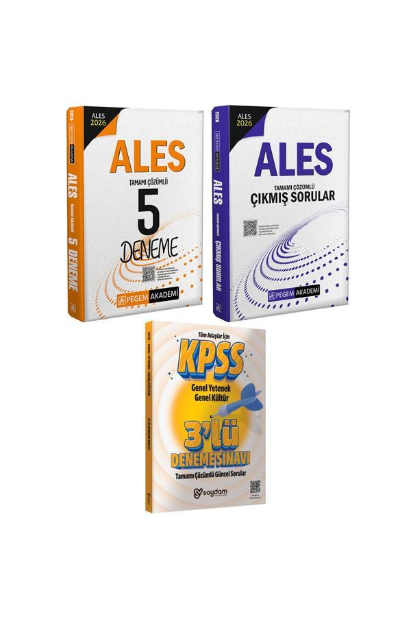 2026 ALES Tamamı Çözümlü 5 Deneme-Tamamı Çözümlü Çıkmış Sorular-Çözümlü 3 Deneme Hediye - Pegem Akademi Yayıncılık - Image 1