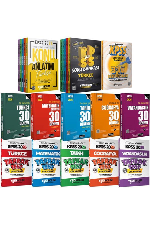 2026 KPSS Lisans Karma Set(Konu Anlatımı 5 Kitap-Çözümlü Soru Bankası 5 Kitap-Yaprak Test-30 Deneme) - Pegem Akademi Yayıncılık - Image 1
