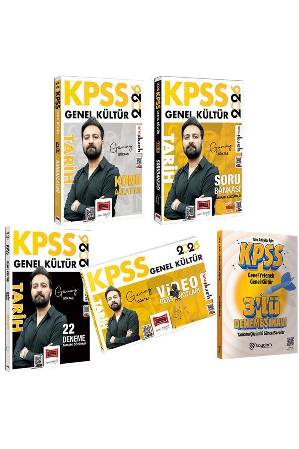 2026 KPSS Tarih Konu Anlatımı-Çözümlü Soru Bankası-Çözümlü 22Deneme-Video Ders Notları(Günay Göktaş) - Yargı Yayınları - Image 1