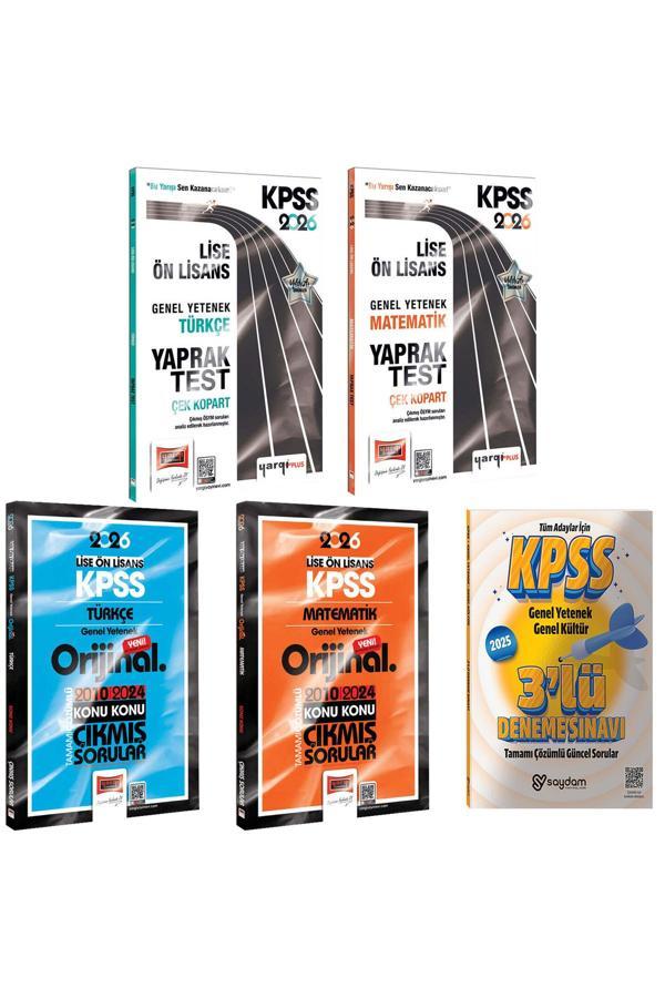 2026 KPSS Lise-Ön Lisans Türkçe Matematik Çek Kopart Yaprak Test-Çözümlü Konu Konu Çıkmış Sorular - Yargı Yayınları - Image 1