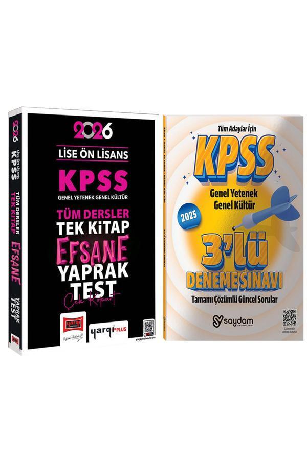 2026 KPSS Lise Ön Lisans GYGK Tüm Dersler Tek Kitap Efsane Çek Kopart Yaprak Test(464 Sayfa)-3Deneme - Yargı Yayınları - Image 1
