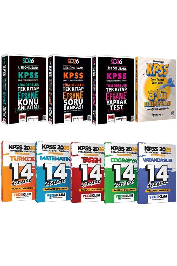 2026 KPSS Ortaöğretim Ön Lisans Karma Set(Konu Anlatımı-Soru Bank-Yaprak Test-Tüm Dersler 14 Deneme) - Yargı Yayınları - Image 1