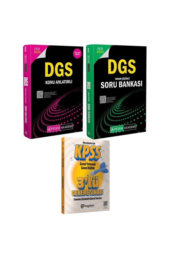 2026 DGS Konu Anlatımı-Video Ders Hediyeli-Tamamı Çözümlü Soru Bankası-Çözümlü 3 Deneme Hediye - Pegem Akademi Yayıncılık - Image 1