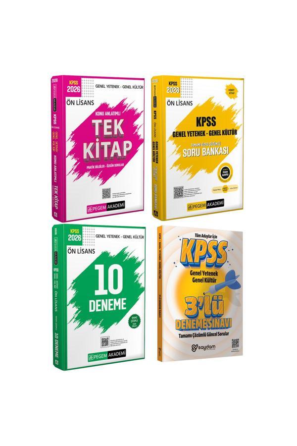 2026 KPSS Ön Lisans Konu Anlatımı-Video Çözümlü Soru Bankası-Çözümlü 10 Deneme - Pegem Akademi Yayıncılık - Image 1