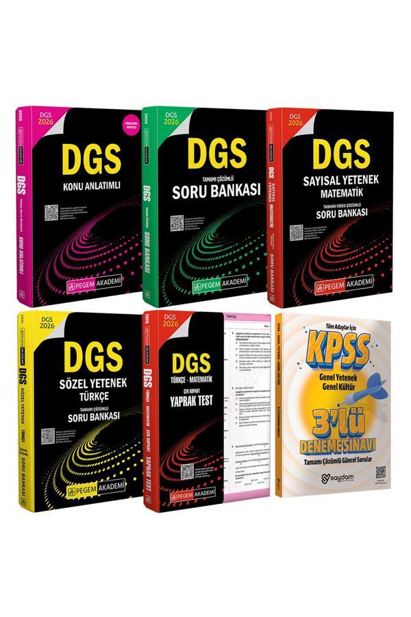 2026 DGS Mega Set(Konu Anlatımı-Soru Bankası-Sözel Sayısal Yetenek Soru Bankası-Yaprak Test) - Pegem Akademi Yayıncılık - Image 1