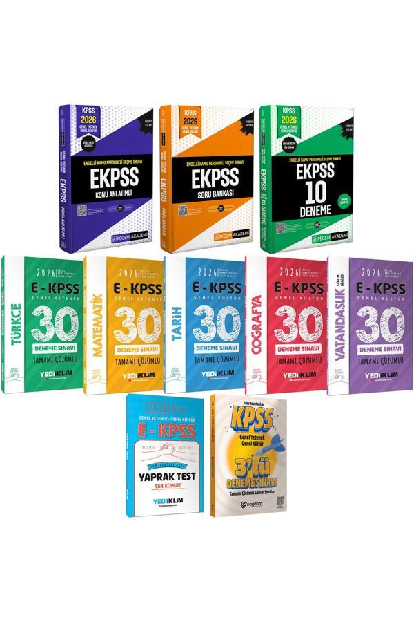 2026 E-KPSS(Ortaöğretim-Ön Lisans)Karma Set(Konu-Soru-Deneme-Yaprak Test)Çözümlü 3 Deneme Hediye - Pegem Akademi Yayıncılık - Image 1