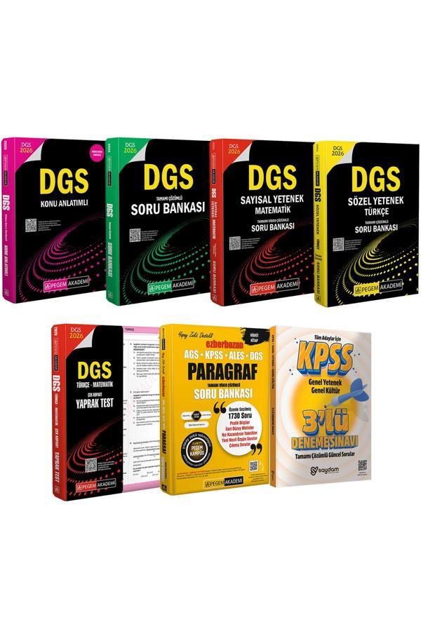 2026 DGS Mega Set(Konu Anlatımı-Soru Bankası-Sözel Sayısal Yetenek Soru Bankası-Yaprak Test)Paragraf - Pegem Akademi Yayıncılık - Image 1
